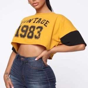 NWOT Vintage 1983 Crop Top - Size S